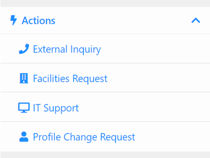 La sección Acciones le permite iniciar flujos de trabajo directamente desde Outlook. Estos flujos de trabajo se ejecutarán directamente en el panel de tareas, permitiéndole incluso rellenar formularios directamente desde Outlook. Los tipos de flujo de trabajo que se muestran aquí se basan en una configuración de bloque y respetan la seguridad.